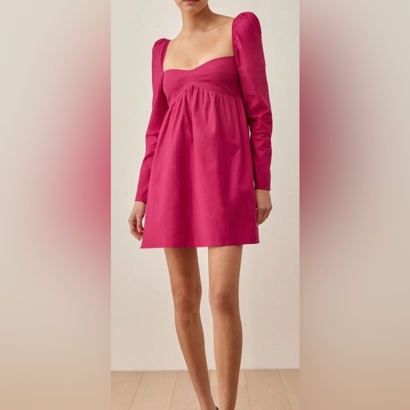 NWOT - Reformation Kenzi Dress in Rhubarb - Size 2 - Picture 2 of 6